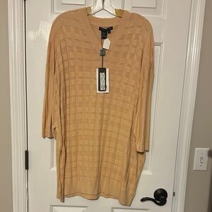 Tan V-Neck Sweater